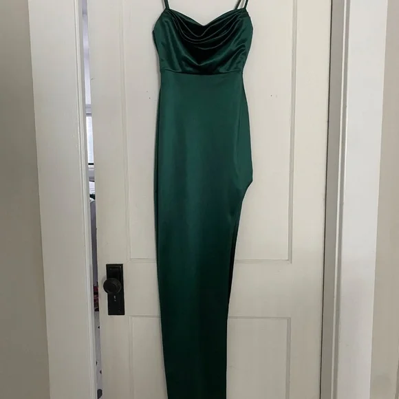 Lola High Slit Satin Dress by Windsor - Picture 4 of 5